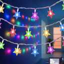 Star String Lights 360 LED 132FT,8 Modes Plug in Star Fairy Lights with Timer & Memory, Indoor Outdoor Star Christmas Lights for Birthday Party Bedroom Wedding Home Classroom Decor Multicolor