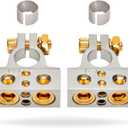 InstallGear 0/4/8 or 10 Gauge Battery Terminals with Shims - Positive and Negative - for Battery Pack, Car Battery Terminal, Battery Terminal Connectors, 0 Gauge, 4 Gauge, 8 Gauge, and 10 Gauge Wires