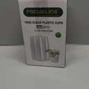 FOCUSLINE 10 oz Clear Plastic Cups, Disposable Heavy Duty Hard Plastic Cups, Reusable, 100 Count