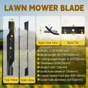 54 Inch Lawn Mower Blade - Z254F High Lift Mulching Blades for Husqvarna 54'' Deck Mower Z254 MZ54 RZ5424 RZ5426 LGT2654 LGT2554 YTH26V54 YTH2454 YTH24V54, Parts 187256 532187256 532187254
