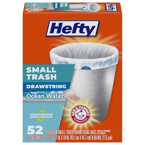 Hefty Small Trash Bags, Ocean Water Scent, 4 Gallon,