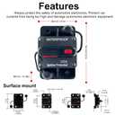 100 Amp Circuit Breaker Resettable Fusewith Manual Reset Switch Button Waterproof 12V-48V DC for Boat Trolling Motor Marine ATV Trailer Vehicles Stereo Audio Electronic Battery Solar System