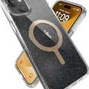 Speck Presidio Lux Clear/Glitter MagSafe iPhone 15 Plus Case  6.7 inch Slim Phone Case