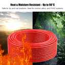 6 Gauge THHN Wire, 15FT Red Stranded Copper Electrical Wire, 600V, Heat & Oil Resistant, Nylon Sheath Building Wire for Indoor/Outdoor Use