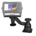 Heavy Duty Fish Finder Mount with Swing Arm, All Aluminum Marine Electronic Mount for Boats, 360° Rotation Depth Finder Mount Compatible with Garmin Lowrance Humming bird, Holds 5"-12" Screens