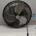 iLIVING 20 Inch Heavy Duty Floor & Wall Mount Fan - 5750 CFM High Velocity, 120-Watt, 3-Speed, Industrial Cooling for Garage, Workshop, Office, Home - UL Listed, Black