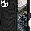 Pelican Shield iPhone 16 Pro Max Case [Compatible with MagSafe] Rugged Phone Case w/ 21ft Military-Grade Drop Protection - Heavy Duty Phone Cover w/Belt Clip Holster for iPhone 16 Pro Max - Carbon