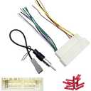 Car Radio Wiring Harness for Hyundai 2015-2020 KIA 2016-2020 with Radio Antenna Adapter Aftermarket Car Stereo Wiring Harness Connector for Elantra Tucson Sonata K2 K3 K4 Radio Stereo Harness Cable