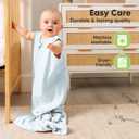 2-Pack Baby Sleep Sacks, Zipper Wearable Blanket - 0.5TOG Organic Cotton, Lightweight, Soft Cozy Toddler Sleeping Sack 6-12 months,Easy to Wear Large Newborn Transition Swaddles Sleepsacks(Glacier, M)