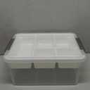 Citylife 17 QT Plastic Storage Box with Removable Tray Craft Organizers and Storage Clear Storage Container for Organizing Bead, Tool, Sewing, Playdoh