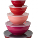 Core Kitchen 12 Piece Mixing Bowl Set With Lids - Red