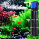 COOSPIDER Aquarium Filter Pond Filter for 35-75 Gallon, 260GPH Powerful Filtration Pond Pump, Submersible Canister Filters for Fish Turtle Tank, Cold Plunge, Clear Wavemaker Oxygen Supply