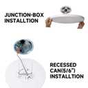 Wembanma 7 Inch Flush Mount LED Ceiling Light - Dimmable Ultra Slim 0.67in Round Flat Ceiling Lamps, 2700K/3000K/4000K/5000K/6000K Selectable LED Lights for Bathroom, Basement, 7 Inch 4Pack White