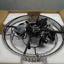 HEMLDAN 24" Double Layer Crystal Caged Ceiling Fan Light Modern Smart Fandeli...