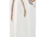 White Ceramic Vase-Flower Vase Dried Flower Vase for Modern Home Decor, Fit for Foyer Living Room Fireplace Bedroom Kitchen, Decent Gift, 8.27" H