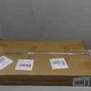 White standing desk converter Stand up office desk riser on the desktop is suitable for use in laptops and single monitor work consoles, home offices, and can be adjusted in height (White wood)