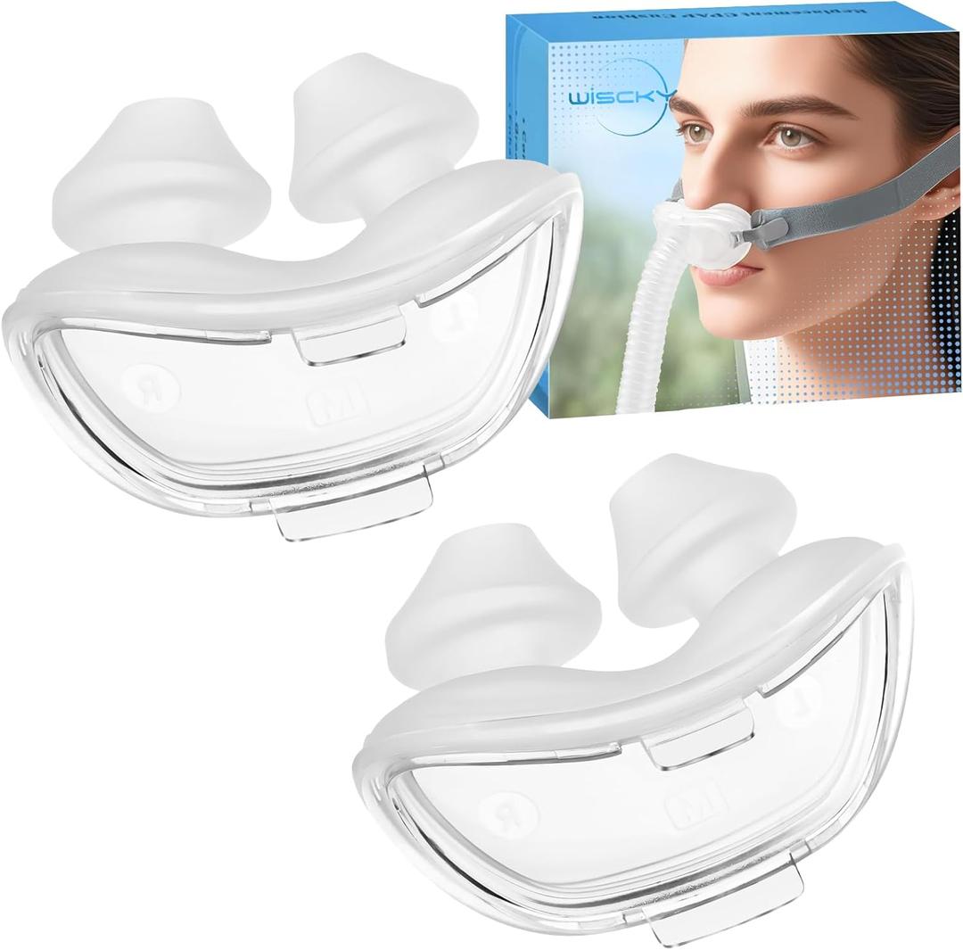 Nasal Pillow Cushion for AirFit P10 Medium - 2 Packs Optimized Comfort & Secure Seal Mask Cushions Compatible with Original Airfit P10 Frame, Replacement CPAP Supplies(M)
