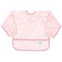 Bumkins Sleeved Bib for Girl or Boy, Baby and Toddler for 6-24 Mos, Essential Must Have for Eating, Feeding, Baby Led Weaning Supplies, Long Sleeve Mess Saving Food Catcher, Soft Fabric, Lace Pink (C1 Lace)