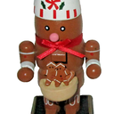 Ochine Christmas Santa Claus Nutcracker Figurine Christmas Decorations, Christmas Snowman Penguin Gingerbread Man Nutcracker Statue Xmas Holiday Wooden Nutcracker Ornaments Santa Figure Home Decor 