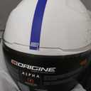 ORIGINE 3/4 Open Face Motorcycle Helmet Scooter Helmet Jet Helmet with Double Visor DOT Approved, Grid, Medium