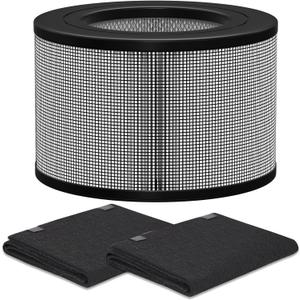 Ontheone 50250-S HEPA Filters Replacement & Carbon Pre-Filter Set Compatible with Honey-well 24000 24500 50250-S 52500 Air Cleaner Purifier, Part Number 24000, (1 HEPA + 2 Carbon Pre-Filter) White
