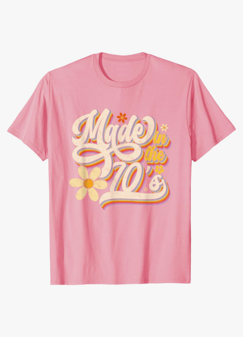 MadeIn The 70S Retro During 1970s Groovy Birthday T-Shirt M