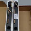 BGMG Small Wood Floating Shelves 8 inch Set of 2,White Floating Shelves for Wall,Solid Wood Wall Shelves for Bathroom Living Room Bedroom Kitchen Farmhouse-8x 6.7 x1.25 inch