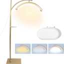 Lash Light Lash Lamp for Eyelash Extensions Adjustable LED Floor Eyelash lamp Half Moon Light Tattoo Shadowless Lighting for Beauty Skincare Nail Tech Tattoo Artists WR Gold