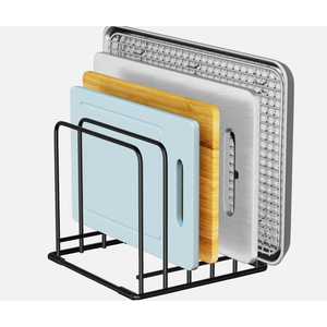Kitchen Cabinet Organizer Heavy-Duty Cookware Holder with 5 Slots