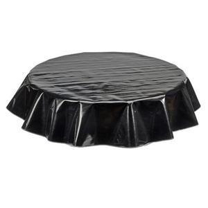 2 pcs Round Tablecloth in Solid Black
