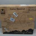 Dream On Me Karley Bassinet, Award Winner Lightweight Travel Baby Bassinet, Foldable Bedside Sleeper, Adjustable Double Canopy, Spacious Design, Soft Fabric, Storage Basket Blue and Grey