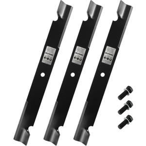 Standard Mower Blades 24.125" Replacement for Bad Boy 038-7202-00 038-7230-00 Fits 72 Inch Deck AOS Outlaw Extreme Diesel 1500cc Circle Center Hole 3PCS with Bolts and Washers