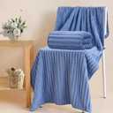 28X56 in Soft Coral Velvet Large Bath Towels, Durable Microfiber Coral Velvet Highly Absorbent Towels - Multipurpose Use as Bath Fitness, Bathroom, Shower, Sports, Yoga Towel, Blue