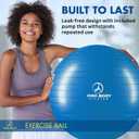 ProBody Pilates Exercise Ball - Multiple Sizes Gym Grade Balance Ball for Fitness, Yoga, Workout, Pregnancy & Physical Therapy (65 cm, Blue)
