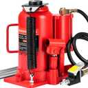 SPECSTAR Pneumatic Air Hydraulic Bottle Jack with Manual Hand Pump 20 Ton Heavy Duty Auto Truck Travel Trailer Repair Lift Red
