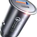 AINOPE 67.5W Super Mini Cigarette Lighter Adapter Car Charger USB C Fast Charging, All Metal PD&QC Type C Car Charger Adapter Outlet Plug Socket for iPhone 17 16 Pro Max 15 14,Samsung S26 S25 Mother's