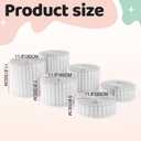 HeiMma 6 Pack Buffet Risers, Foldable Accordion Food Display Risers with Acrylic Disc, Dessert Table Display Set, Cardboard Paper Cupcake Cake Stand for Party Cylinder Stands for Parties Drink Collectibles Jewelry Figures, White