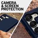 ITSKINS Ballistic R // Nylon Protective Phone Case for Samsung Galaxy S23, Slim Hybrid Case, Anti-Slip, Heavy Duty Shockproof Cover, Military Phone Case - Dark Blue