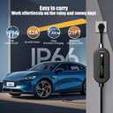 Portable Level 2 EV Charger 240V 32A (7.68kw) - Portable Electric Vehicle Charger with 25ft Charging Cable NEMA 14-50 Plug, IP65 Waterproof & Fireproof, Compatible with All J1772 Evs