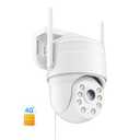 KKB 4G LTE Cellular Security Camera, Wired Cellular Cam Built-in SIM Card for Outdoor/Indoor, Unlimited Data Plan, No WiFi Security Cameras 2K Color Night Vision, 24/7 Recording, PIR Motion Detection