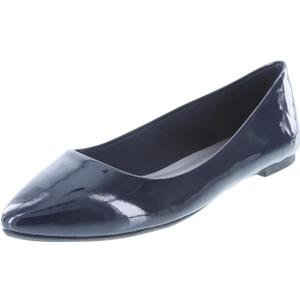Lower East Side by Payless Womens Cami Pointed Dress Casual Flats (5 Wide, Navy Patent)