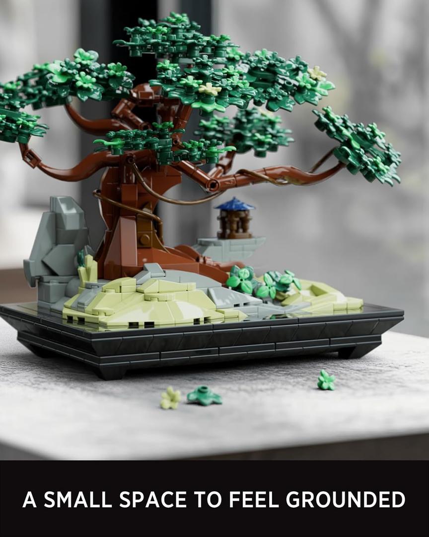 Nifeliz CHAN Bonsai Tree Building Set, Artificial Plant Model Toy for Desk or Home Decor, Peaceful Gift Idea for Adults and Nature Lovers (733 PCS, NF10322)