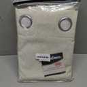 PrinceDeco Linen Blackout Curtains for Bedroom 108 Inches Long Thermal Insulated Textured Blackout Curtains for Living Room Grommet Heat and Full Light Blocking Drapes 2 Panels, Natural, 52x108 Inch