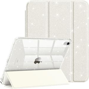 Fintie Slim Case for iPad (A16) 11th Generation 11 Inch (2025), iPad 10th Generation 10.9 Inch (2022) - Glittering Sparkly Shockproof Cover with Shiny Clear Back Shell & Pencil Holder, Starlight