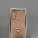 Designed for Samsung Galaxy S23 FE Case with Magnetic Ring Stand [Compatible with Mag-Safe][Military Grade Drop Protection][Build in Kickstand] Shockproof S23 FE Phone Case 6.4",Rose Gold
