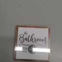 Funny Bathroom Wood Box Sign, Farmhouse Bathroom Quote Wooden Box Sign, Toilet Home Decor, For Living Room Bedroom Shelf Table Decoration, Gifts For Family Friend Coworker -04