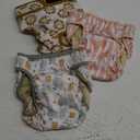 Langsprit Washable Female Dog Diapers (3 Pack) - No Leak Reusable Diapers for Doggy Female in Period - Highly Absorbent Dog Heat Panties with Adjustable Snaps (Rabbit, Owl, Lion, X-Large)