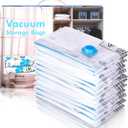 12 Pack Jumbo Vacuum Storage Bags, 40 X 31 inch Space Saving Bags Vacuum Seal Bags for Clothing, Pillows, Blankets, Comforters, Bedding