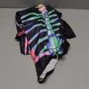 JUST FOR PARTY Women Halloween Skeleton Costume, Double-Sided Rainbow Skeleton Jumpsuit, Blacklight Responsive By UV Light 12-14 (L)