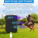 2026 Ultrasonic Bird Repellent Devices Woodpecker Repellent Outdoor for Attic Pigeon Deterrent Goose Repellent Rechargeable Bats Repellent Indoor to Keep Birds Away from Porch Balconies 4 Pack